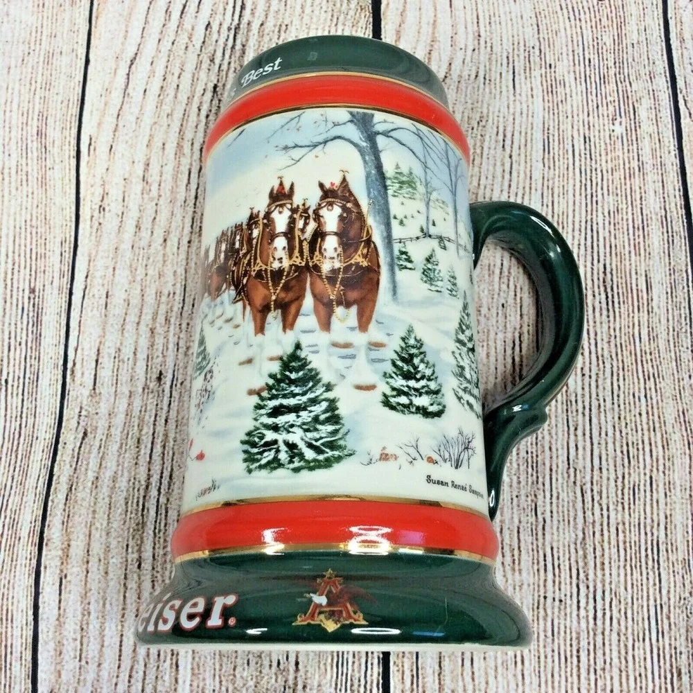 Budweiser holiday stein